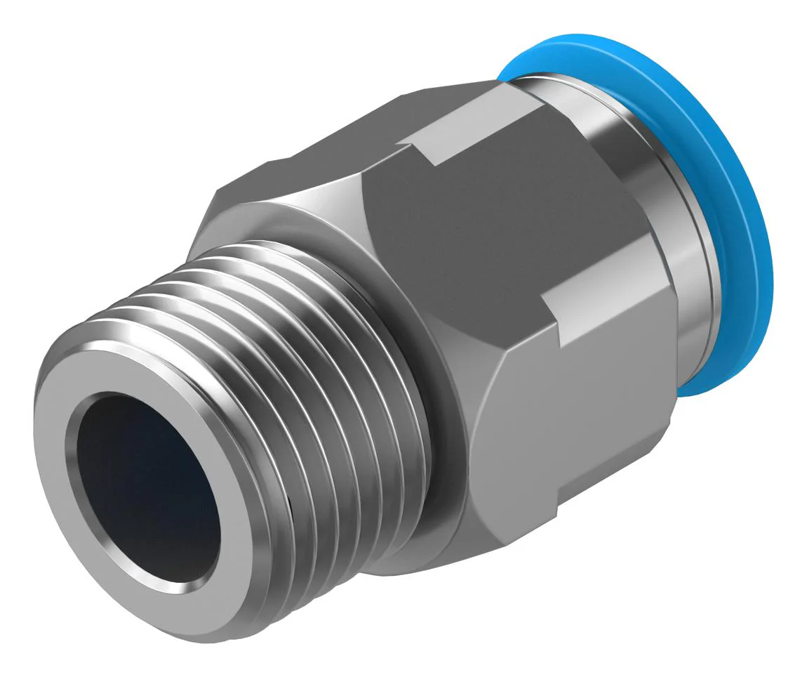 Festo QS-1/2-16 Pneumatic Fitting Push-In R1/2 14 bar 16 mm Brass QS - Image 2