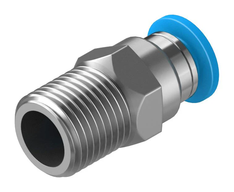 Festo QS-1/8-4 QS-1/8-4 Pneumatic Fitting Push-In R1/8 14 bar 4 mm Brass QS - Image 2