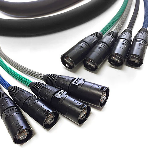 FLEXYGY 404CAT5E-4EE Rugged 4-Channel Ethercon Cat 5e Snake Cable (250')