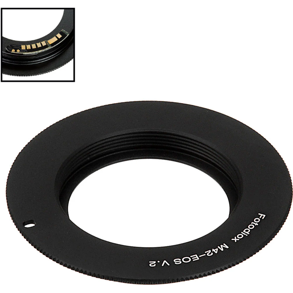FotodioX Lens Mount Adapter Compatible with M42 Type 2 Screw Mount SLR Lens to Canon EF and EF-S Mounts - Image 2