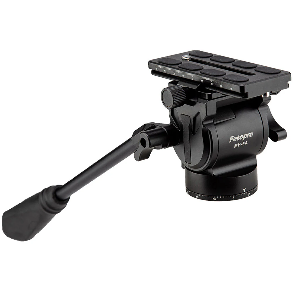 Fotopro MH-6A Metal Fluid Video Head (Black)