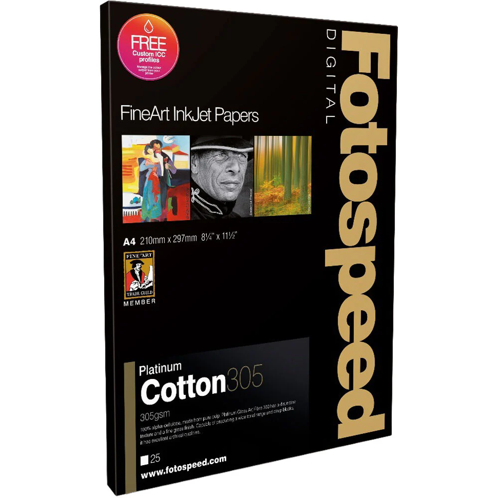 Fotospeed Platinum Cotton Inkjet Paper (16.5 x 23", 25 Sheets)