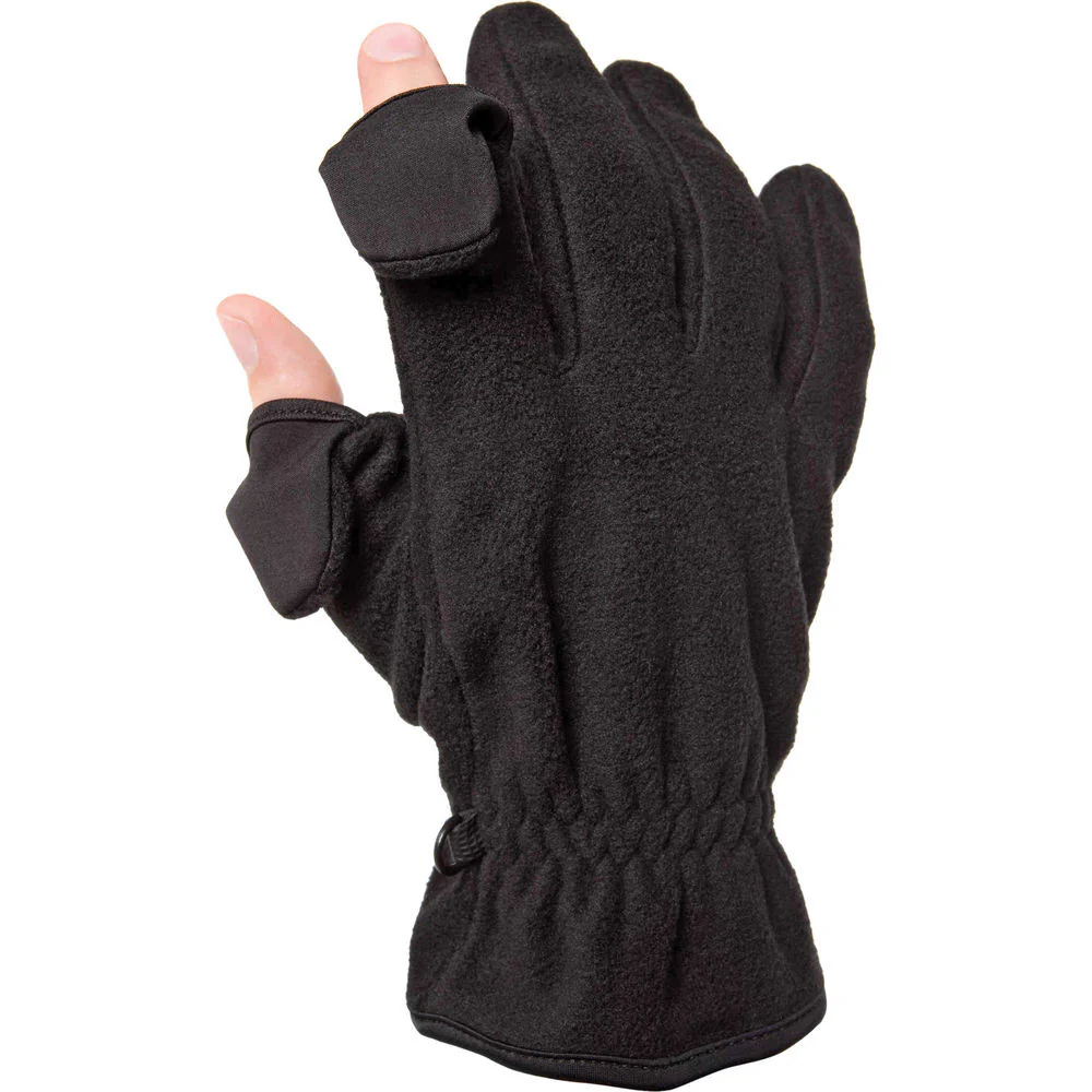 Freehands Women's Unlined Fleece Gloves (Large, Black) - Image 4