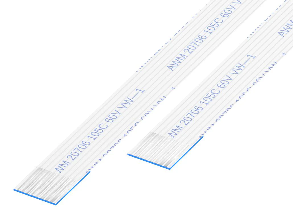GCT (GLOBAL CONNECTOR TECHNOLOGY) 05-10-A-0076-A-4-06-4-T FFC / FPC Cable, 10 Core, 0.5 mm, Same Sided Contacts, 3 ", 76 mm, White