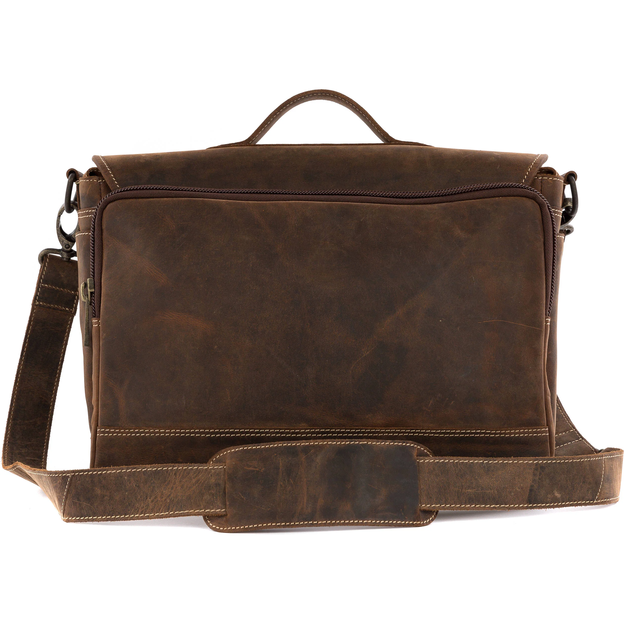 GILLIS LONDON Trafalgar Attache Camera Bag (Brown Vintage Leather) - Image 4