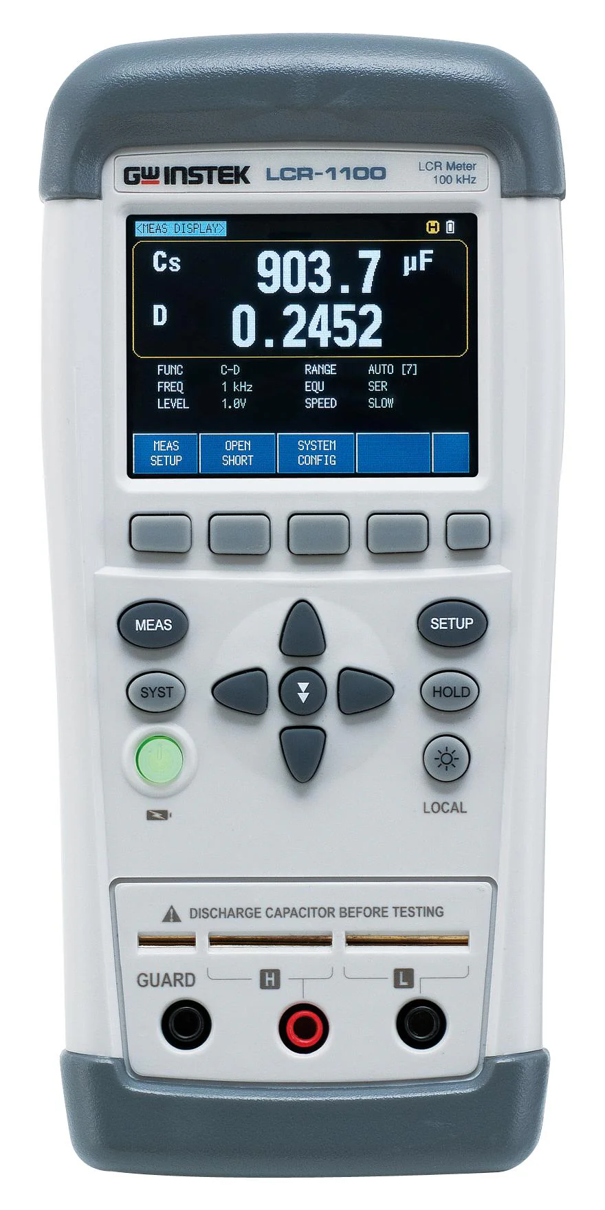 GW INSTEK 03ALCR11000S LCR Meter, Hand Held, 100 KHz, 1 kH, 50 mF, 10 Mohm - Image 2