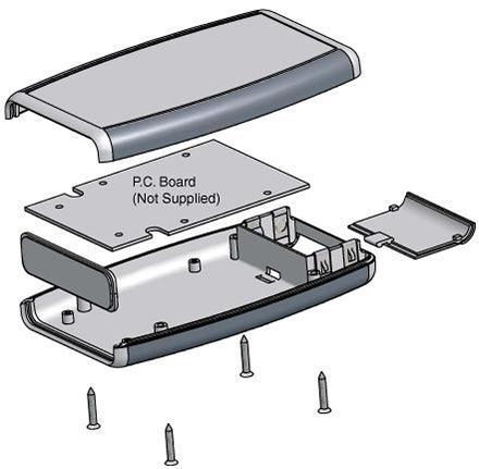 Hammond 1553DBKBKBAT 1553DBKBKBAT Plastic Enclosure Battery Compartment Handheld ABS 147 mm 89 25 - Image 2