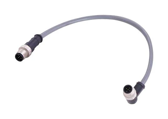 HARTING 21355153564030 SENSOR CABLE, 5P M12 PLUG-R/A PLUG, 9.8