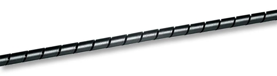 HELLERMANNTYTON SBPE1.5 BLACK Spiral Wrap, Zero Halogen, 0.157 ", 4 mm, Polyethylene, Black, 98 ft, 30 m