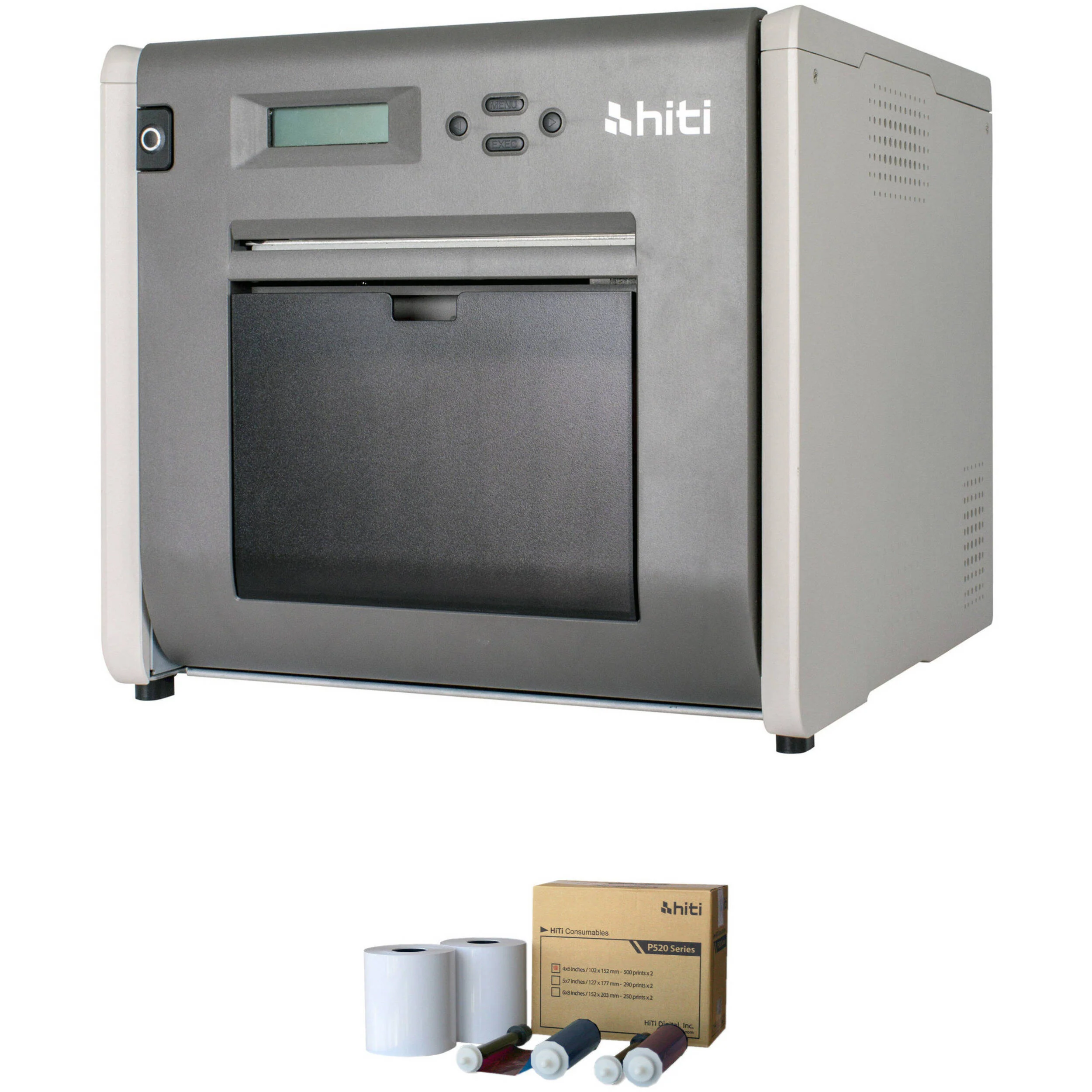 HiTi P525L Photo Printer with 4 x 6" Print Kit (1-Pack, 1000 Prints)