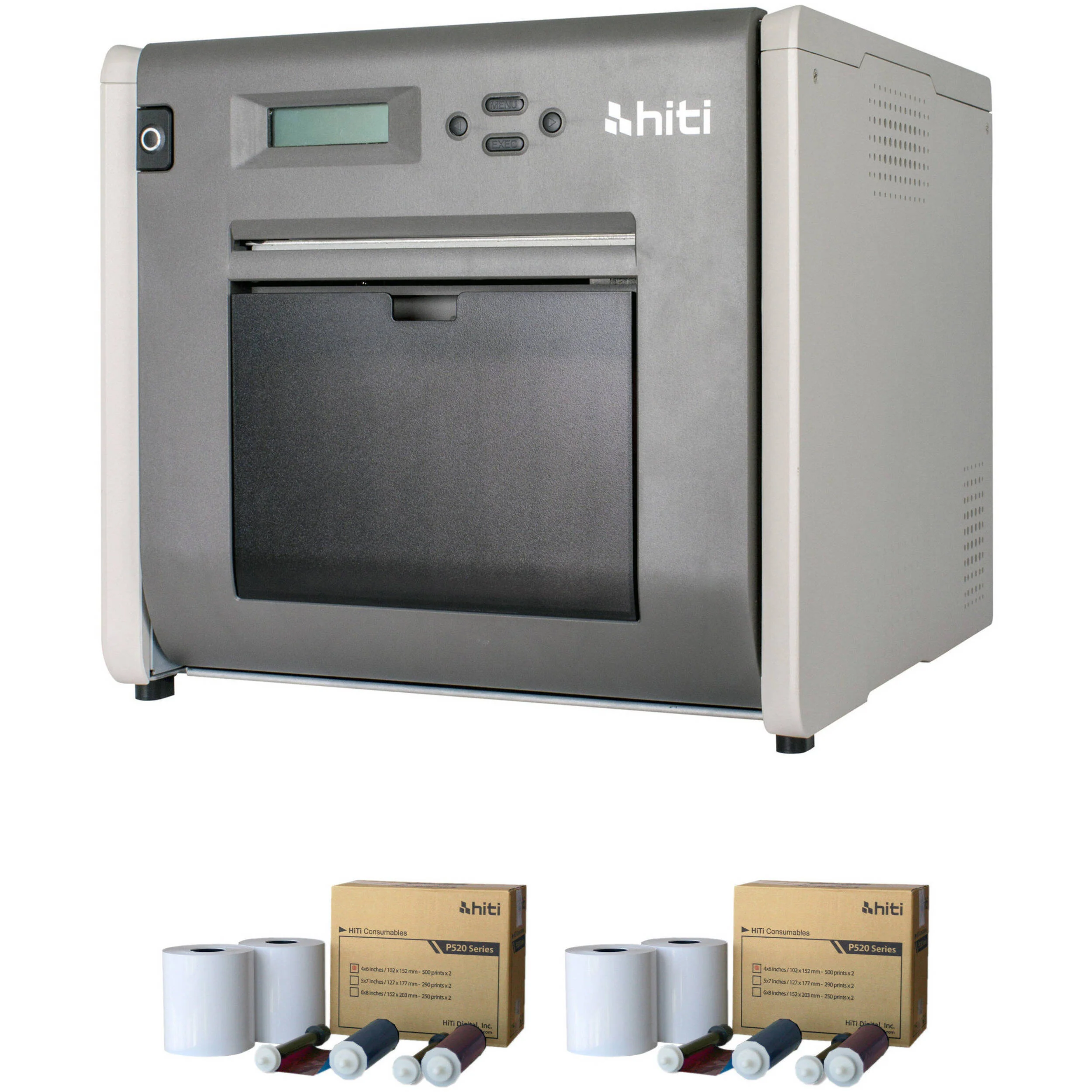 HiTi P525L Photo Printer with 4 x 6" Print Kit (2-Pack, 2000 Prints)