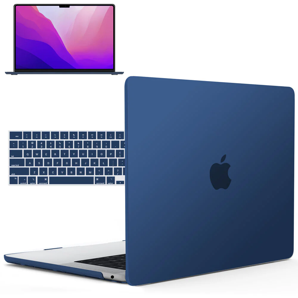 iBenzer Neon Party Case for MacBook Air 13.6" M2 2022 (Navy Blue)