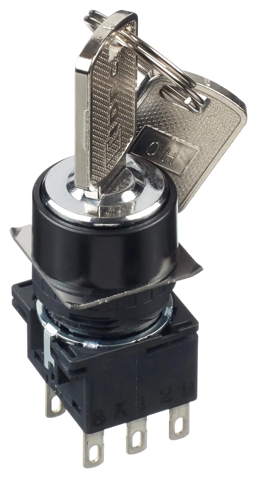 Idec LB1K-21ST6B Keylock Switch Spring Return LB Series Dpdt Momentary Solder 5 A 125 V