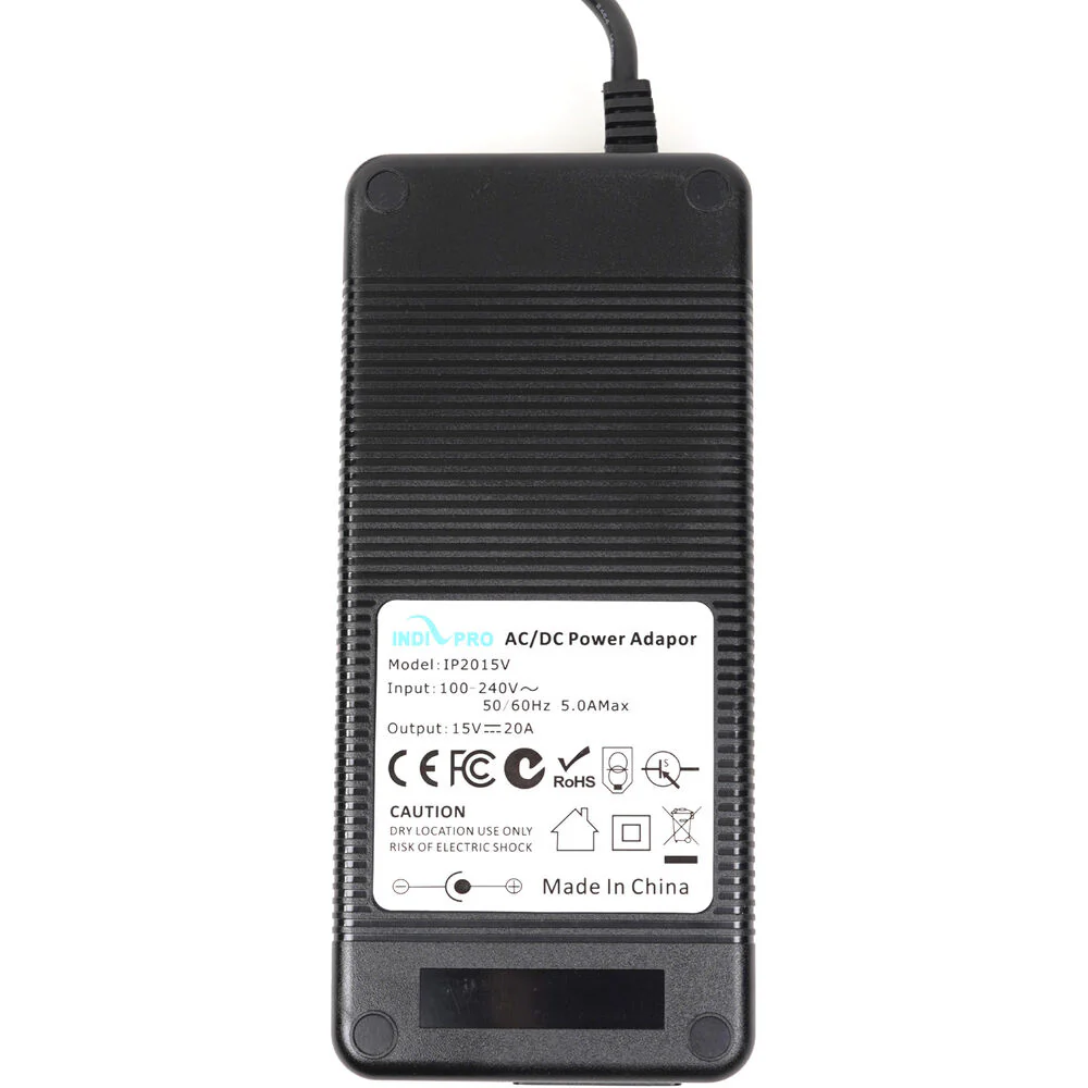 IndiPRO Tools 15V, 20A AC Power Supply to 4-Way D-Tap Splitter (10') - Image 4