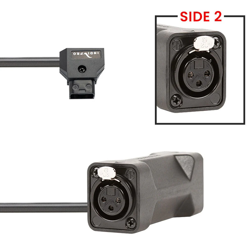 IndiPRO Tools D-Tap to Dual 3-Pin Female XLR Connectors Cable (24") - Image 2