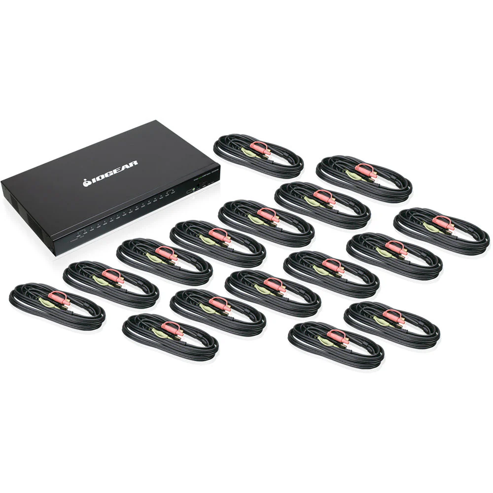 IOGEAR 16-Port USB HDMI KVMP Switch with 16 KVM Cable Sets - Image 2