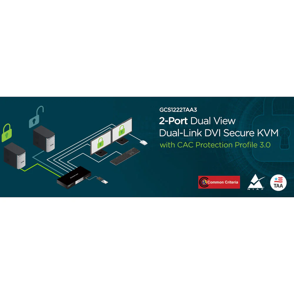 IOGEAR 2-Port Dual View Dual-Link DVI Secure KVM Switch (TAA) - Image 6