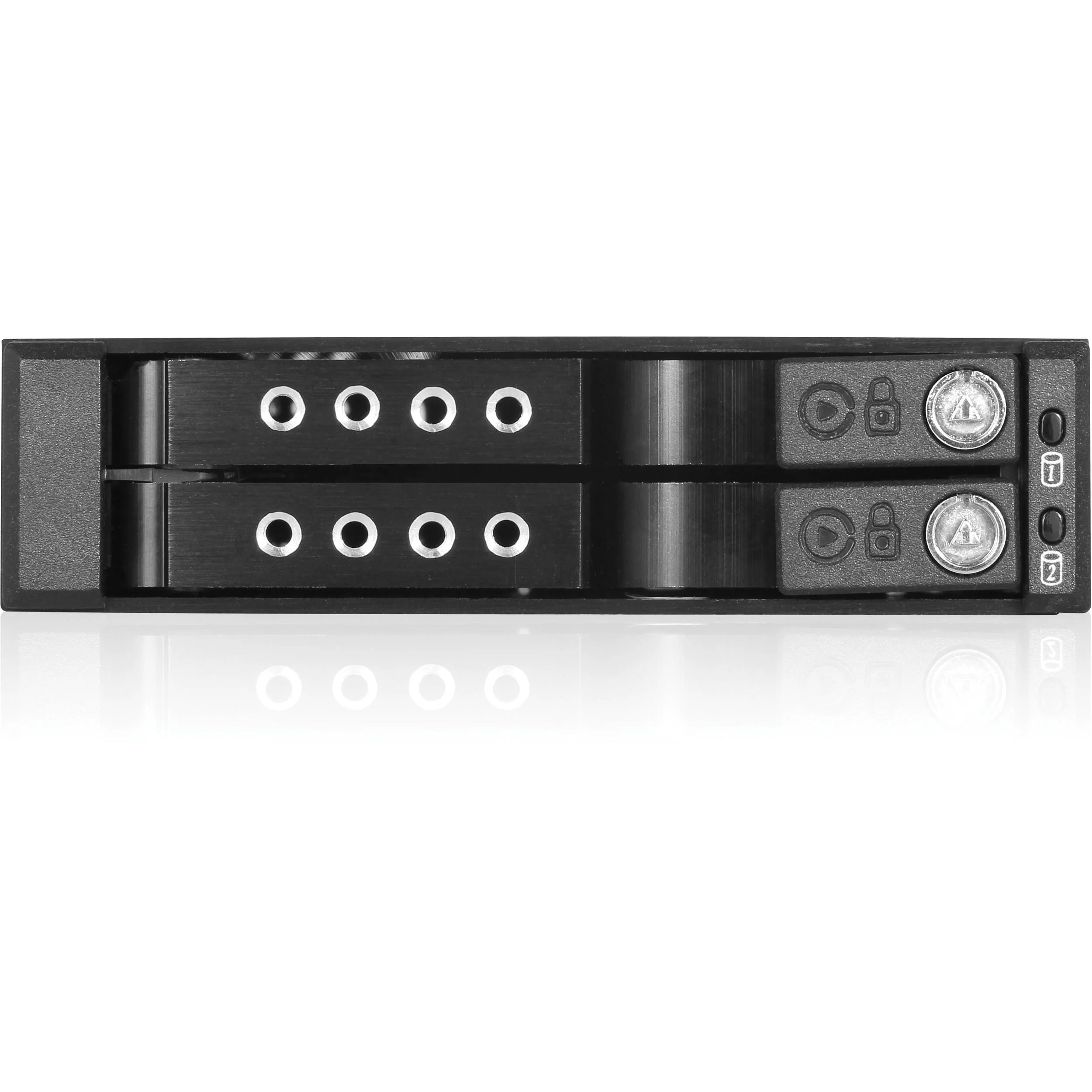 iStarUSA 3.5" to 2 x 2.5" SATA I/II/III 6 Gb/s Hot-Swap Drive Cage (Black) - Image 2