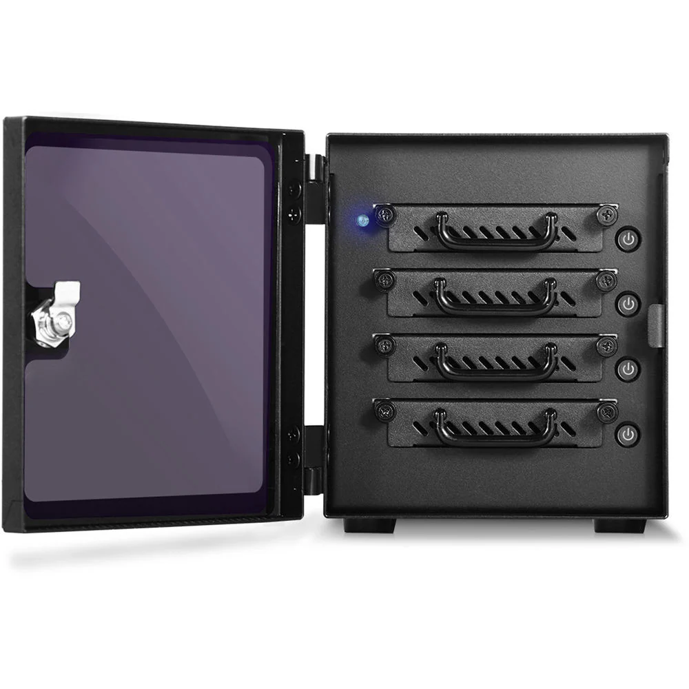 iStarUSA 4-Bay 2.5" SAS/SATA miniSAS Hot-Swap Tower (Black) - Image 4