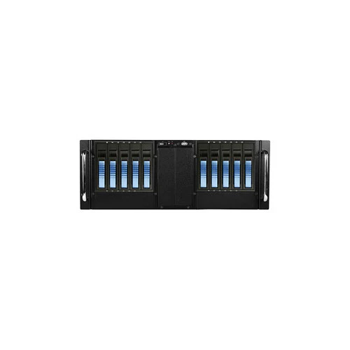 iStarUSA 4U 10-Bay Stylish Storage Server Rackmountable Chassis Kit with Hot-Swap Cage (Blue HDD Handles)