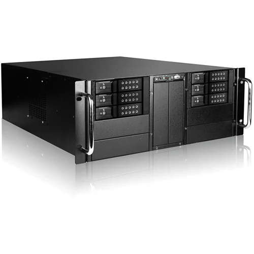 iStarUSA 4U 10-Bay Stylish Storage Server Trayless Hotswap 6x 3.5" Rackmountable Chassis Kit (Black HDD Handles)