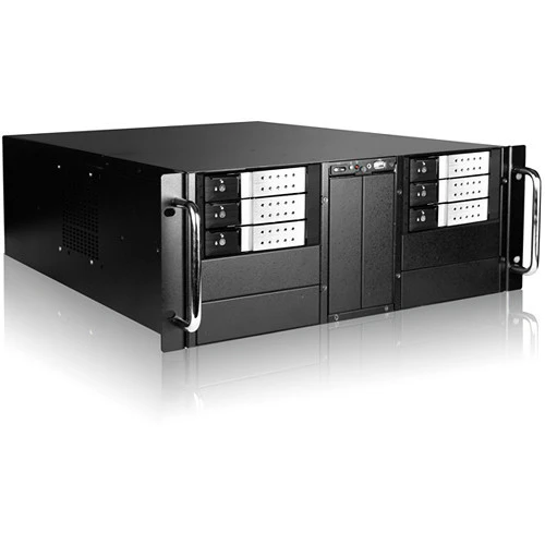 iStarUSA 4U 10-Bay Stylish Storage Server Trayless Hotswap 6x 3.5" Rackmountable Chassis Kit (Silver HDD Handles)