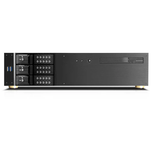 iStarUSA D-230HN-DT 2U Compact 3 x 3.5" Bay Trayless Hotswap microATX Desktop Chassis (Black)