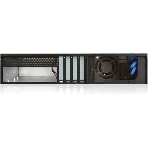 iStarUSA D-230HN-T 2U Compact 3 x 3.5" Bay Trayless Hotswap microATX Rackmount Chassis (Black) - Image 4