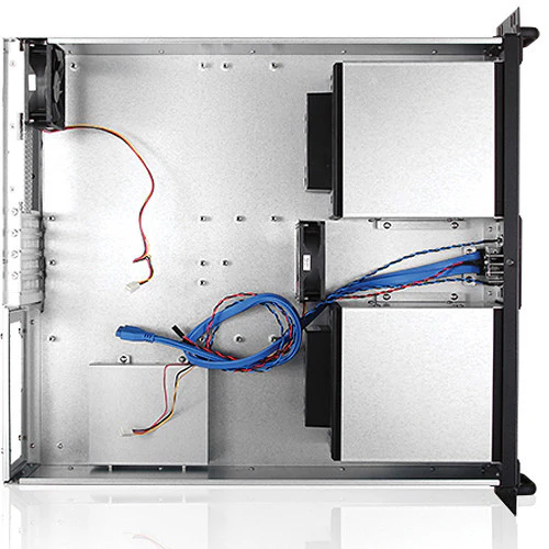 iStarUSA D-3100HB 3U Compact 10 x 3.5" HDD Bay Hotswap microATX Chassis (Blue HDD Handle) - Image 4