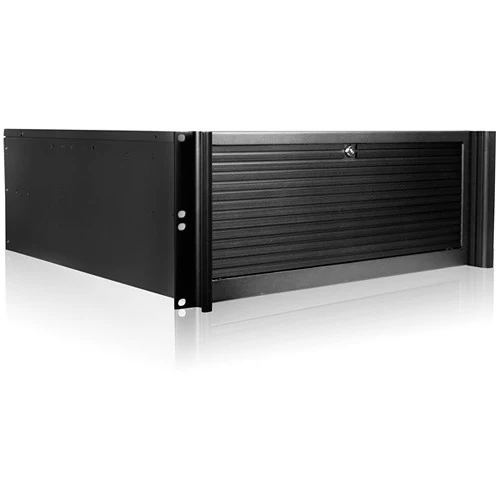 iStarUSA D-416 4 RU Compact Stylish Rackmount Chassis with BPN-DE230SS SAS/SATA Trayless Hot-Swap Cage (Black Bezel)