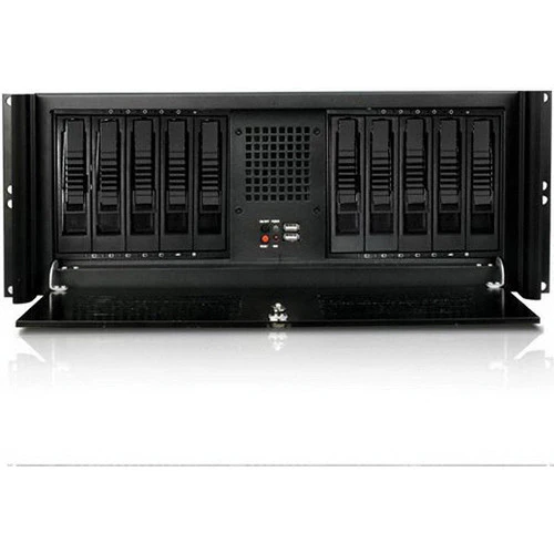 iStarUSA D-416-B10SA 4U Compact Stylish Rackmount Chassis for 10 x 3.5" Hotswap Drives PS2 PSU (Black) - Image 3