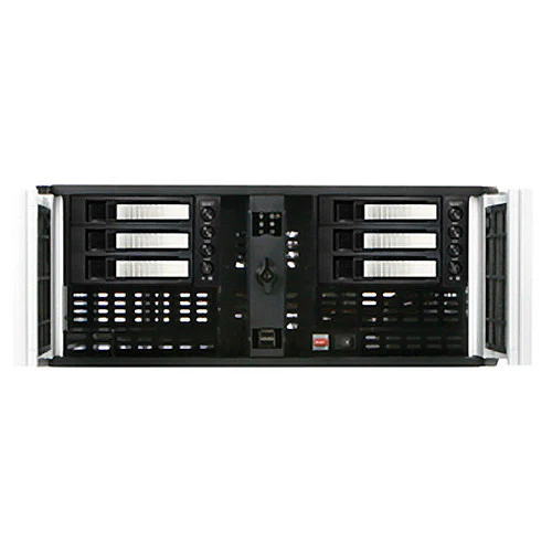 iStarUSA D Storm Series D406SE-B6SL-SL 4U Compact Stylish 6 x 3.5" Hot-Swappable Rack-Mountable Chassis Kit (Silver)