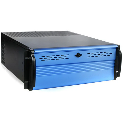 iStarUSA D2-400-7-BLUE D Storm Compact Stylish Chassis with BPU-340SATA-BLUE Hot-Swap Drives Cage (4 RU)