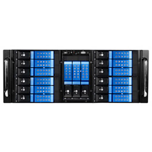 iStarUSA D410-DE15BL 10-Bay Stylish Storage Server Rackmount & 15 x 3.5" Trayless Hotswap Chassis Kit (Blue HDD Handles) - Image 5