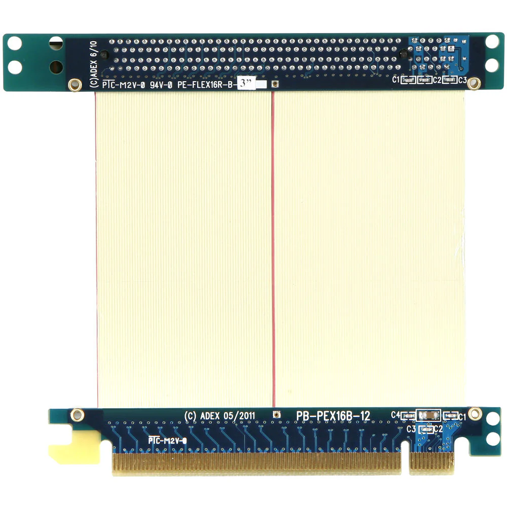 iStarUSA PCIe x16 Riser Card with 2" Ribbon Cable - Image 4