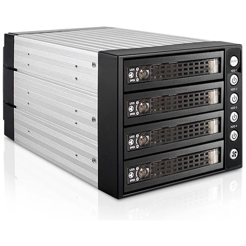 iStarUSA Three 5.25" to Four 3.5/2.5" SAS SATA 6Gbps HDD SSD Hot-Swap Rack with Key Lock