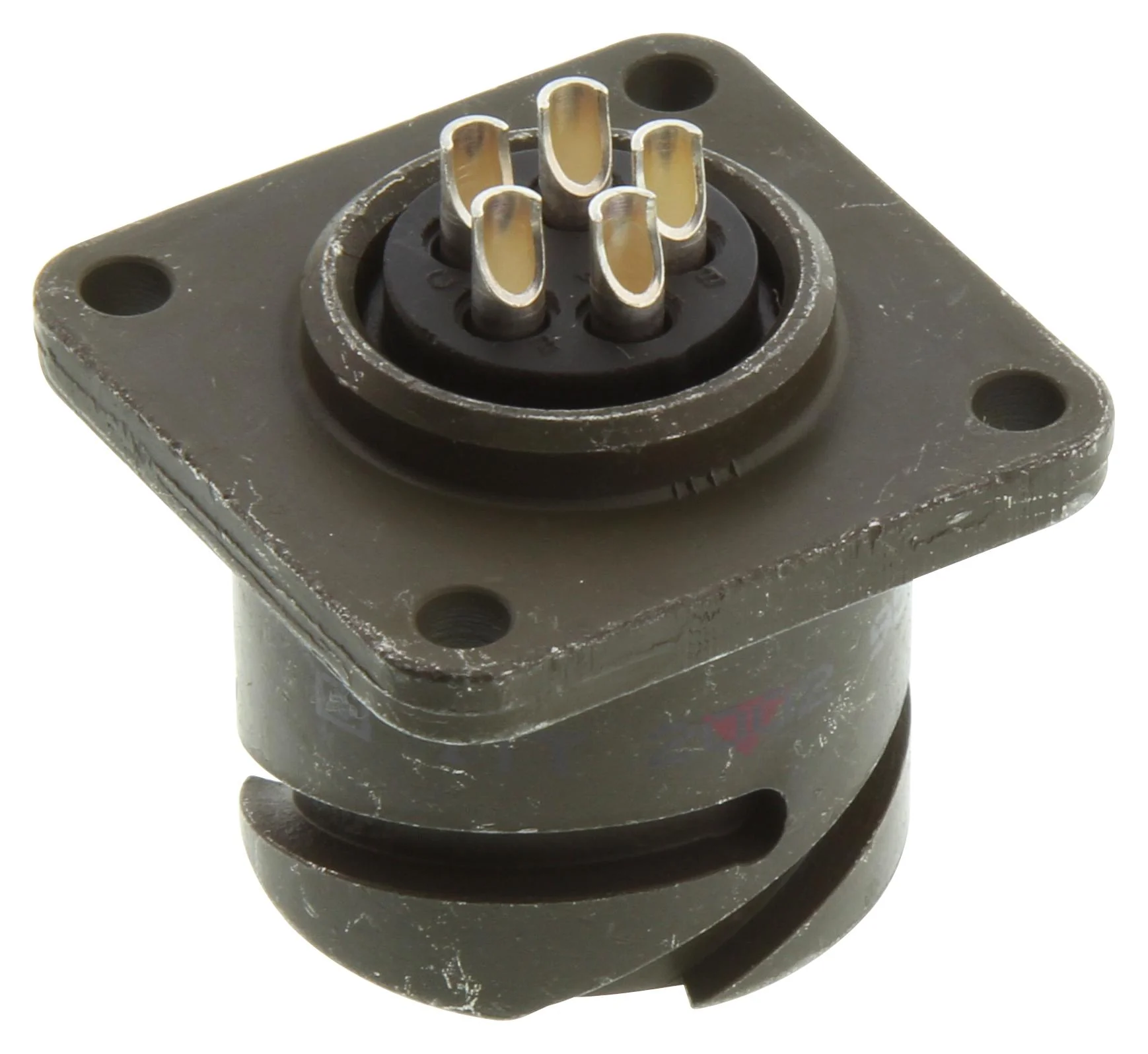 ITT CANNON CA3102E14S-5PB05 Circular Connector, CA Series, MIL-DTL-5015 Series, Box Mount Receptacle, 5 Contacts, Solder Pin - Image 2