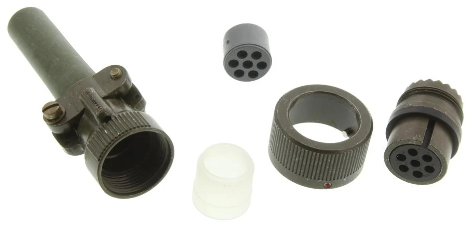 ITT Cannon CA3106E16S-1SB Circular Connector CA-B Straight Plug 7 Contacts Solder Socket Reverse Bayonet 16S-1