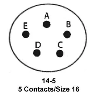 ITT CANNON KPSE06E14-5SW Circular Connector, KPS Series, MIL-DTL-26482 Series I, Straight Plug, 5 Contacts, Crimp Socket - Image 2
