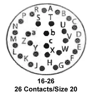 ITT CANNON KPSE06F16-26SW Circular Connector, KPS Series, MIL-DTL-26482 Series I, Straight Plug, 26 Contacts, Crimp Socket - Image 2