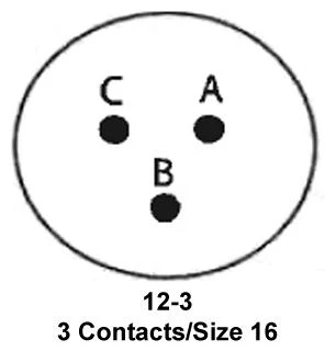 ITT Cannon KPT01E12-3P KPT01E12-3P Circular Connector KPT Cable Mount Receptacle 3 Contacts Solder Pin Bayonet 12-3 - Image 2