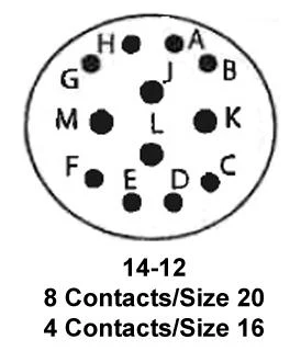 ITT CANNON KPT06E14-12S Circular Connector, KPT Series, MIL-DTL-26482 Series I, Straight Plug, 12 Contacts, Solder Socket - Image 2