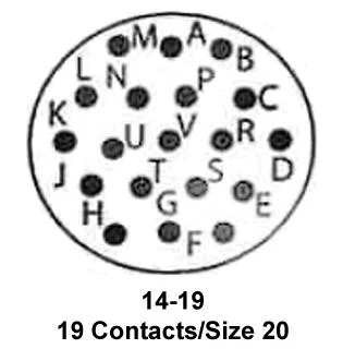 ITT CANNON KPT06E14-19P Circular Connector, KPT Series, MIL-DTL-26482 Series I, Straight Plug, 19 Contacts, Solder Pin - Image 2
