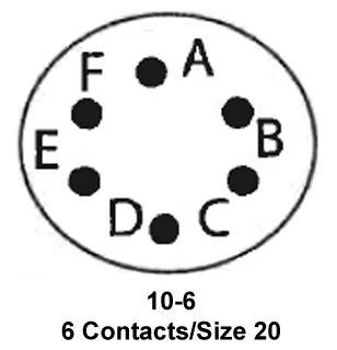 ITT Cannon KPT06P10-6SW KPT06P10-6SW Circular Connector KPT Straight Plug 6 Contacts Solder Socket Bayonet 10-6 - Image 2