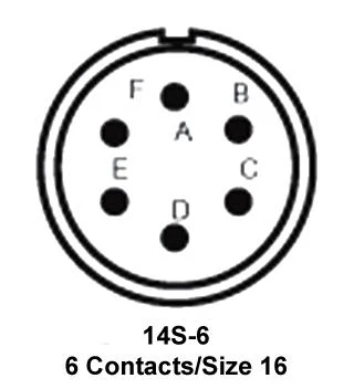 ITT Cannon MS3100F14S-6S MS3100F14S-6S Circular Connector MIL-DTL-5015 Series Wall Mount Receptacle 6 Contacts Solder Socket Threaded - Image 2