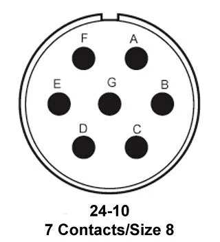 ITT Cannon MS3101R24-10S MS3101R24-10S Circular Connector MIL-DTL-5015 Series Cable Mount Receptacle 7 Contacts Solder Socket - Image 2