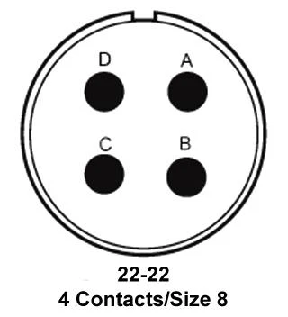 ITT Cannon MS3102E22-22SX MS3102E22-22SX Circular Connector MIL-DTL-5015 Series Box Mount Receptacle 4 Contacts Solder Socket Threaded - Image 2