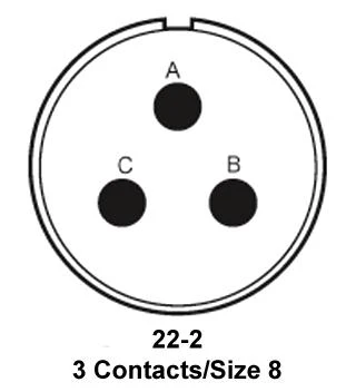 ITT Cannon MS3102E22-2PX MS3102E22-2PX Circular Connector MIL-DTL-5015 Series Box Mount Receptacle 3 Contacts Solder Pin Threaded - Image 2