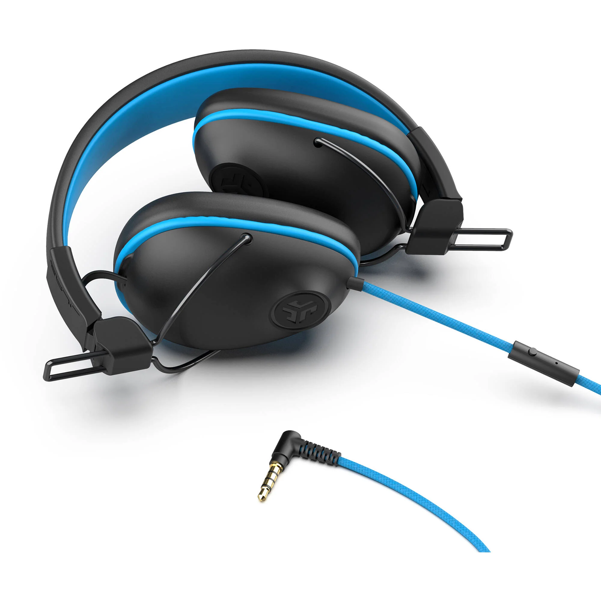 JLab JBuddies Pro Wired Over-Ear Kids Headphones (Gray and Blue) - Image 4