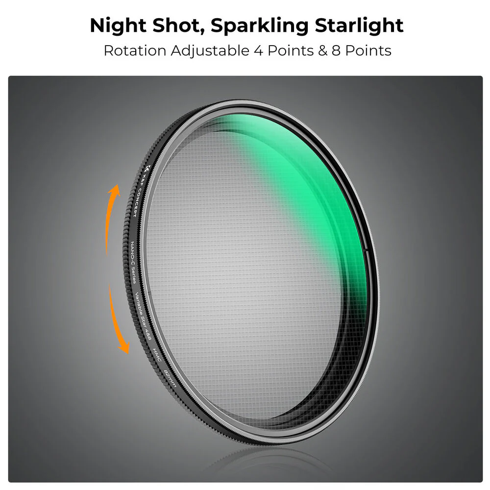 K&F Concept Nano-C Series 4 to 8-Point Variable Star Filter (72mm) - Image 4
